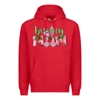 Red Happy Easter Bunny Mom Premium Hoodie - CowGirlArtShop