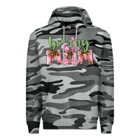Slate Camo Happy Easter Bunny Mom Premium Hoodie - CowGirlArtShop