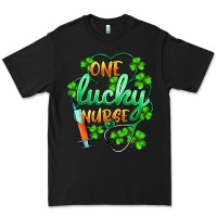 Black st.patricks one lucky nurse Premium Tee - BarkalooDesign