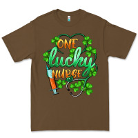 Cacao st.patricks one lucky nurse Premium Tee - BarkalooDesign