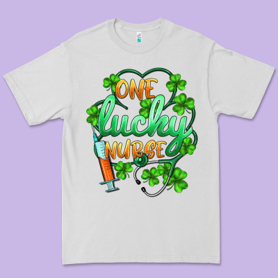 St.patricks One Lucky Nurse Premium Tee Designed By Barkaloodesign