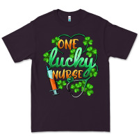 Plum st.patricks one lucky nurse Premium Tee - BarkalooDesign
