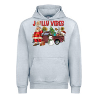 Heather Grey Jolly Vibes Urban Hoodie - CowhideDigitalArt
