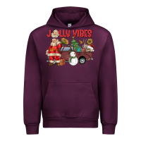 Mauve Wine Jolly Vibes Urban Hoodie - CowhideDigitalArt