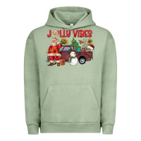 Pigment Oil Green Jolly Vibes Urban Hoodie - CowhideDigitalArt