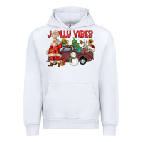 White Jolly Vibes Urban Hoodie - CowhideDigitalArt
