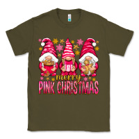 Army Green Merry pink Christmas gnomes Classic Tee - NancyCooperArtShop