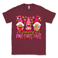 Burgundy Merry pink Christmas gnomes Classic Tee - NancyCooperArtShop