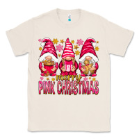 Natural Merry pink Christmas gnomes Classic Tee - NancyCooperArtShop