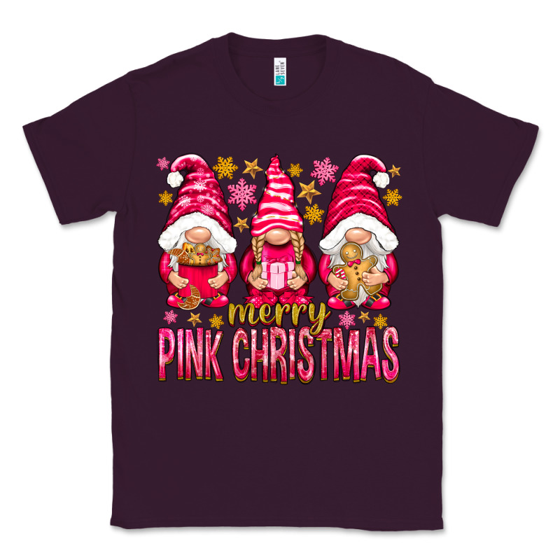 Merry Pink Christmas Gnomes Classic Tee by NancyCooperArtShop | Teevron
