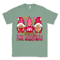 Sage Merry pink Christmas gnomes Classic Tee - NancyCooperArtShop