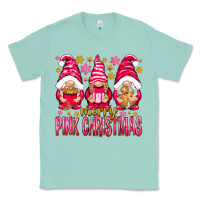 Seafoam Merry pink Christmas gnomes Classic Tee - NancyCooperArtShop
