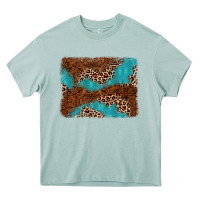 Arona turquoise glitter leopard background Heavy Core Tee - AdoDesignShop