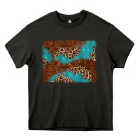 Asphalt turquoise glitter leopard background Heavy Core Tee - AdoDesignShop