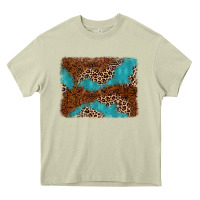 Mossy turquoise glitter leopard background Heavy Core Tee - AdoDesignShop
