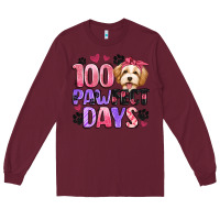 Burgundy 100 pawfect days Long Sleeve Tee - Artiststas