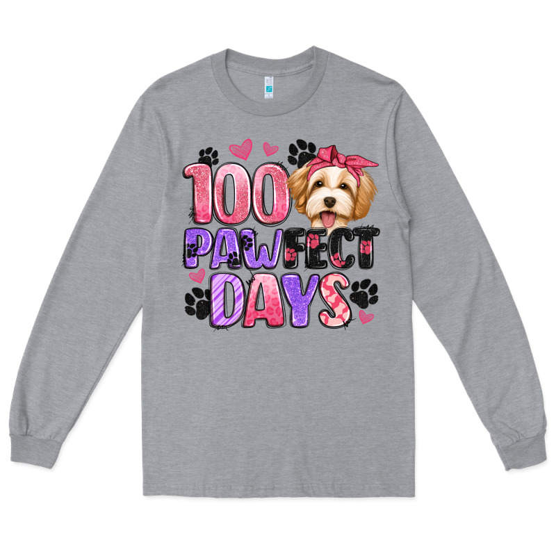 100 Pawfect Days Long Sleeve Tee by Artiststas | Teevron
