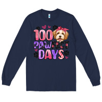 Navy 100 pawfect days Long Sleeve Tee - Artiststas