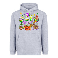 Heather Grey mardi gras wine glasses olivia Heavyweight Hoodie - OliviaCreatesArt