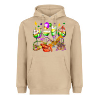 Mushroom mardi gras wine glasses olivia Heavyweight Hoodie - OliviaCreatesArt
