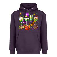 Plum mardi gras wine glasses olivia Heavyweight Hoodie - OliviaCreatesArt