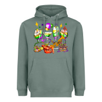 Sage mardi gras wine glasses olivia Heavyweight Hoodie - OliviaCreatesArt
