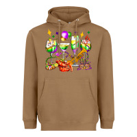 Toasted Coconut mardi gras wine glasses olivia Heavyweight Hoodie - OliviaCreatesArt