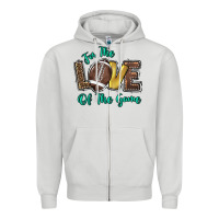 Dove Grey for the love of the game Zipper Hoodie - HowdyJamesFarm