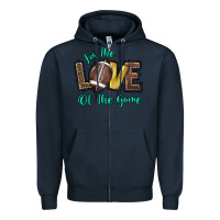 Navy for the love of the game Zipper Hoodie - HowdyJamesFarm