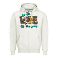 Oatmeal Heather for the love of the game Zipper Hoodie - HowdyJamesFarm