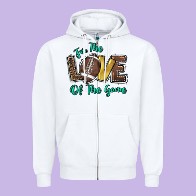For The Love Of The Game Zipper Hoodie Designed By Howdyjamesfarm