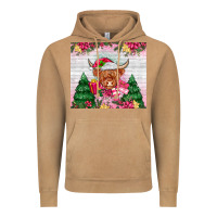 Vintage Camel pink christmas cow Vintage Hoodie - MaliasSmallBusiness