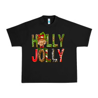 Black Holly Jolly elf gnome Urban Heavy Tee - NancyCooperArtShop