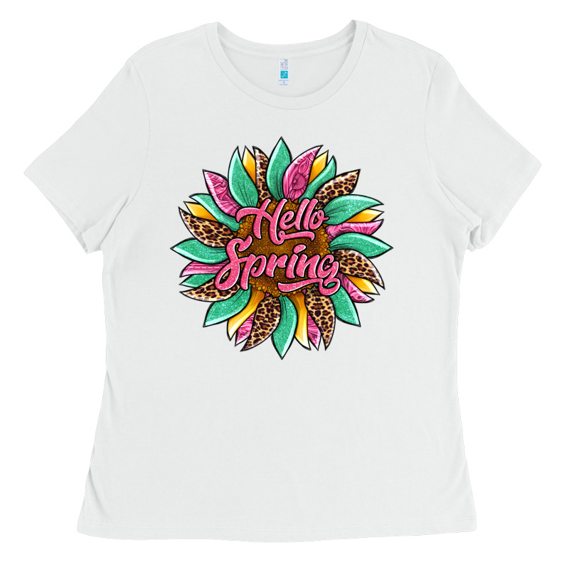 Hello Spring Sunflower Ladies Tee by Artiststas | Teevron
