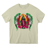 Mossy mexican flag wings our lady of guadalupe Heavy Core Tee - Artiststas
