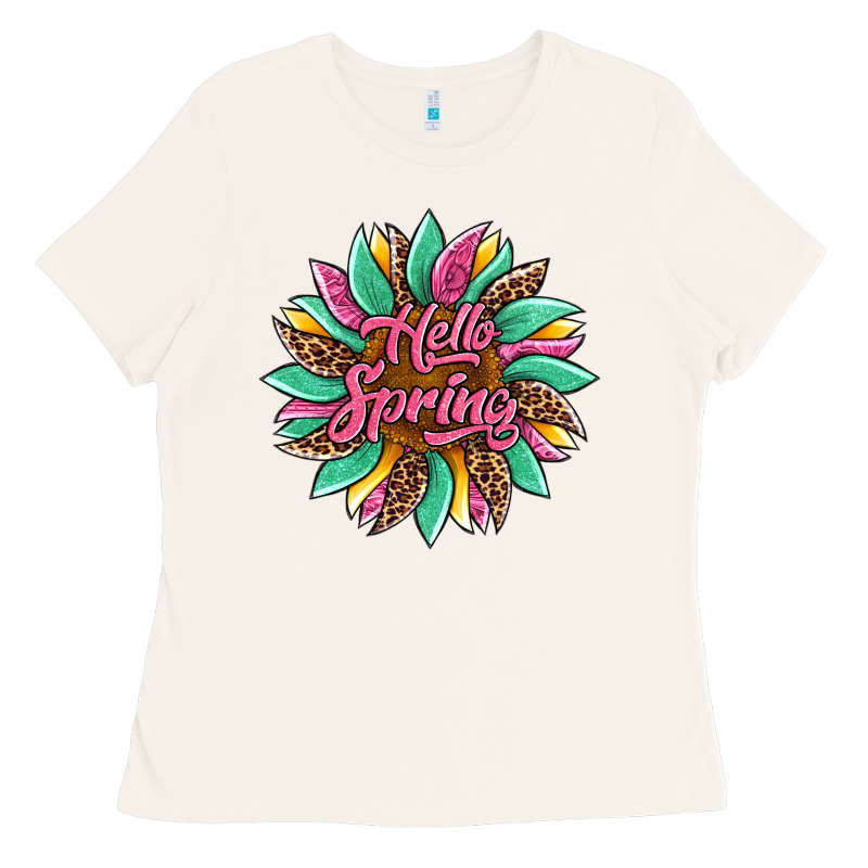 Hello Spring Sunflower Ladies Tee by Artiststas | Teevron