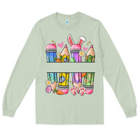 Matcha easter teacher pencils Long Sleeve Tee - Artiststas