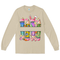 Mushroom easter teacher pencils Long Sleeve Tee - Artiststas