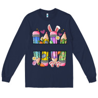 Navy easter teacher pencils Long Sleeve Tee - Artiststas