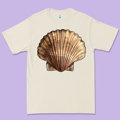 Japanese Scallop Shell Premium Tee Designed By Lillyallendesigns