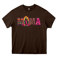 Chocolate Brown mama our lady of guadalupe Heavy Core Tee - Artiststas
