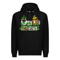 Black St. Patrick's cat who needs luck when you are this Premium Hoodie - CowGirlArtShop