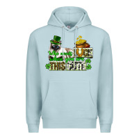 Blue Mist St. Patrick's cat who needs luck when you are this Premium Hoodie - CowGirlArtShop