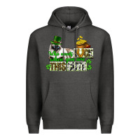 Charcoal Heather St. Patrick's cat who needs luck when you are this Premium Hoodie - CowGirlArtShop