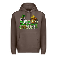 Coffee St. Patrick's cat who needs luck when you are this Premium Hoodie - CowGirlArtShop