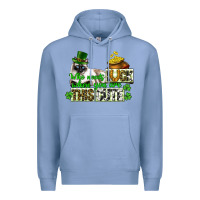 Colony Blue St. Patrick's cat who needs luck when you are this Premium Hoodie - CowGirlArtShop