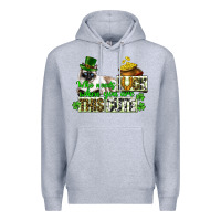 Heather Grey St. Patrick's cat who needs luck when you are this Premium Hoodie - CowGirlArtShop
