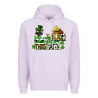 Lilac St. Patrick's cat who needs luck when you are this Premium Hoodie - CowGirlArtShop