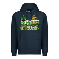 Navy St. Patrick's cat who needs luck when you are this Premium Hoodie - CowGirlArtShop