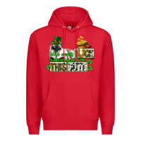 Red St. Patrick's cat who needs luck when you are this Premium Hoodie - CowGirlArtShop
